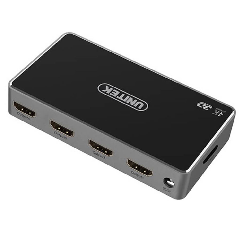 Bộ chia cổng HDMI Unitek V1109A 1 ra 4 cổng hỗ trợ 4K@30Hz cao cấp