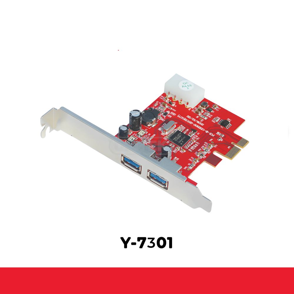 Cạc chuyển Unitek Y-7301 PCI Express 1X sang 2 USB3.0
