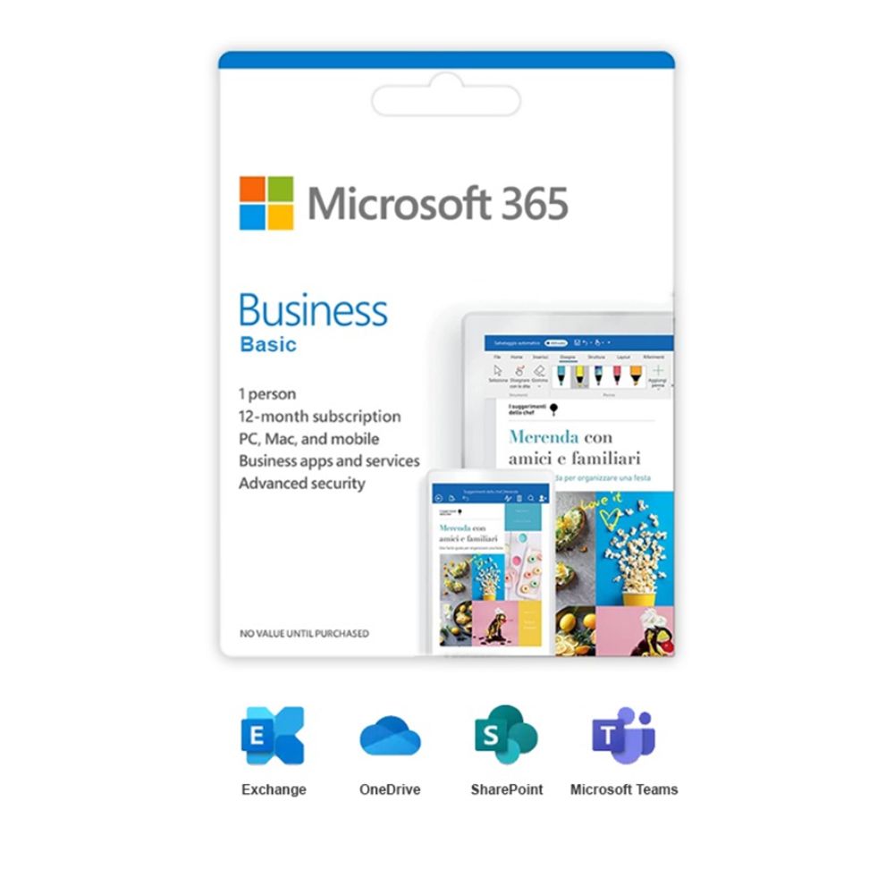 Dịch vụ trực tuyến Microsoft 365 Business Basic - No Team (1 User/ 12 tháng)
