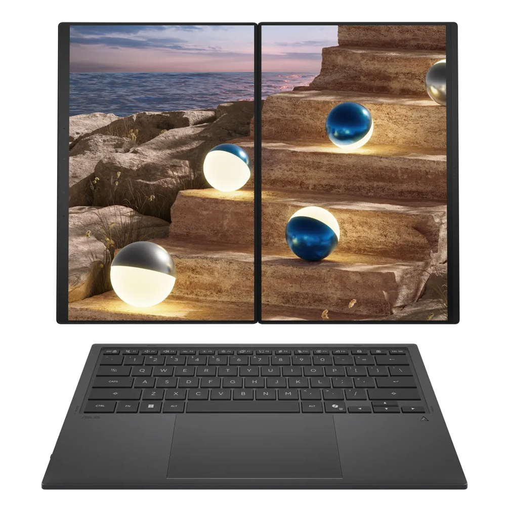 Laptop Asus Zenbook Duo UX8407AA-SN138WS (Ultra X9 388H/ 32GB/ 1TB SSD/ 14 inch 3K Touch/ 144Hz/ Win 11/ Office/ Gray/ Vỏ nhôm/ Bút/ Túi)