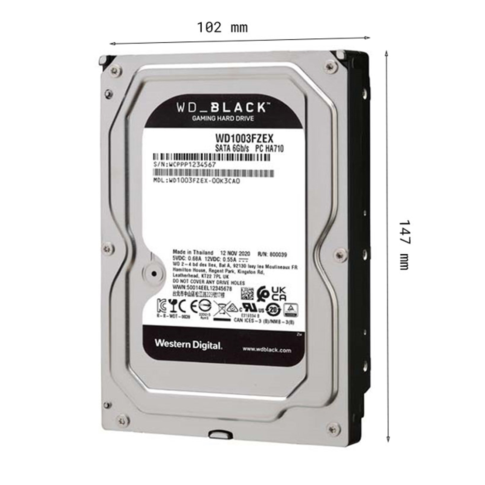 Ổ cứng Western Digital Black 6TB WD6004FZBX (3.5Inch/ 7200rpm/ 128 MB/ SATA3)