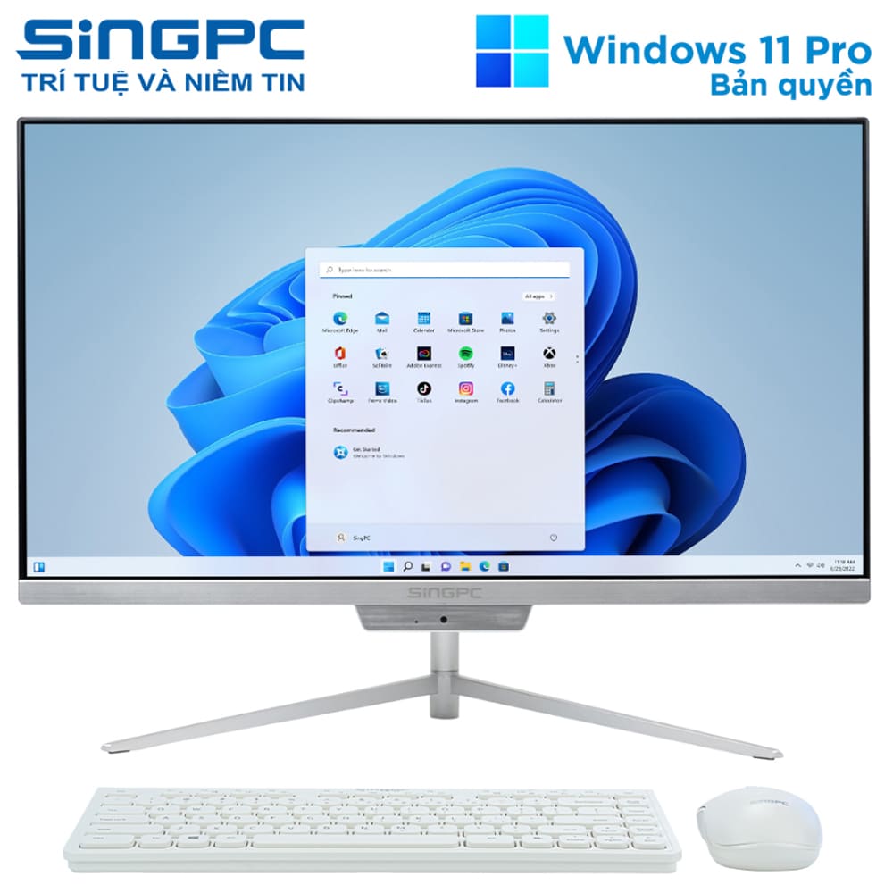 Máy tính AIO SingPC M22Vi512H8M5-W (I5 12450H/ 8GB/ 512GB SSD/ 21.5inch/ Win 11 Pro)