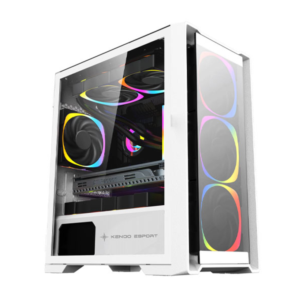 Vỏ máy tính KENOO ESPORT M500 - 3F - Màu Trắng (Mini Tower/ M-ATX)