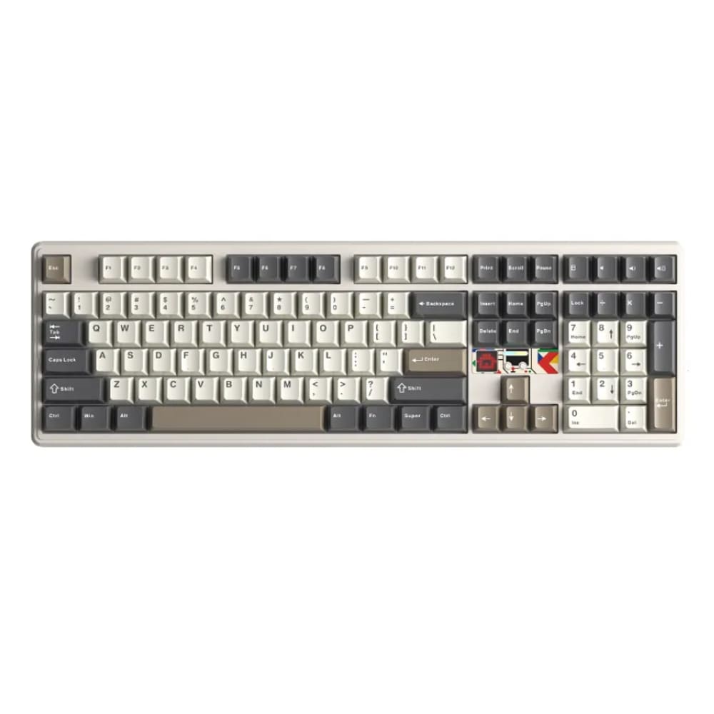 Bàn phím cơ Aula 3 MODE F108 Pro V2 xanh dương be nâu Panda switch