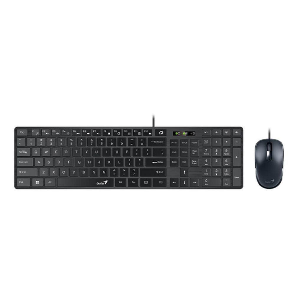 Bộ bàn phím chuột Genius Slimstar C126 (Đen)