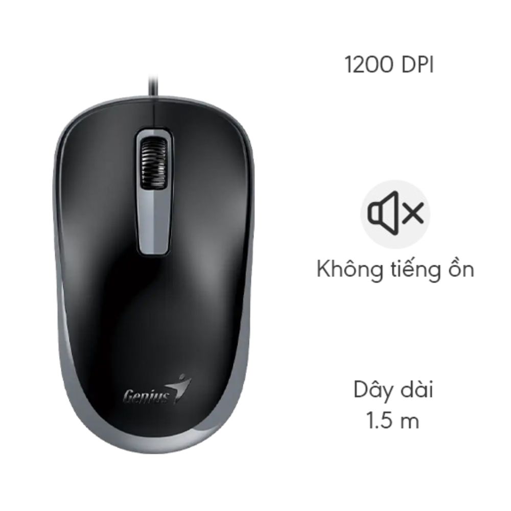 Chuột có dây Genius DX-125S (Xám đen)