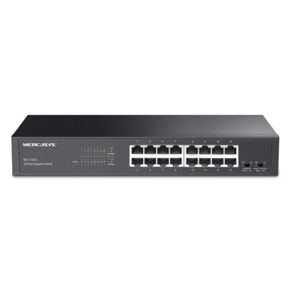 Switch Mercusys MS116GS (Gigabit 1000Mbps/ 16 Cổng/ Vỏ kim loại)