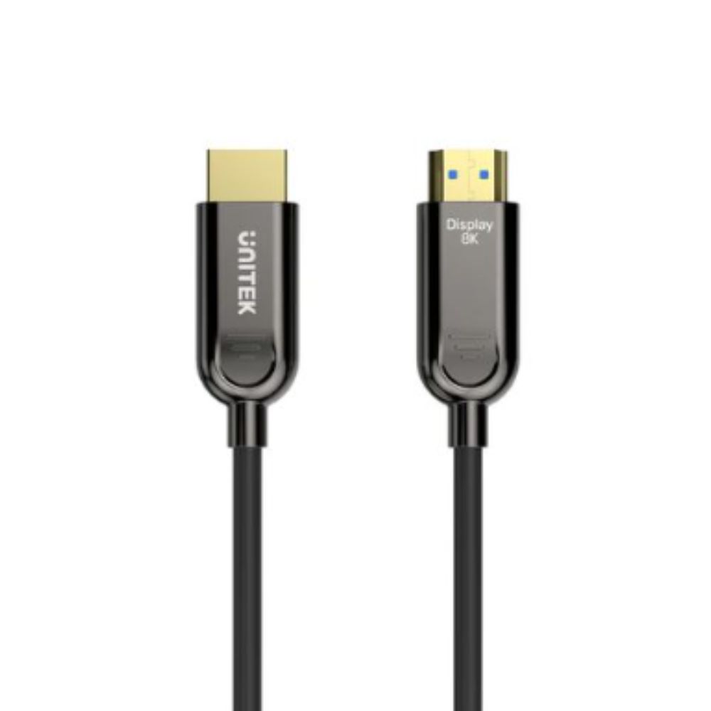 Cáp HDMI Unitek C11085GY01 60M chuẩn HDMI 2.1, sợi quang hỗ trợ 8K@60Hz và 4K@120Hz/144Hz
