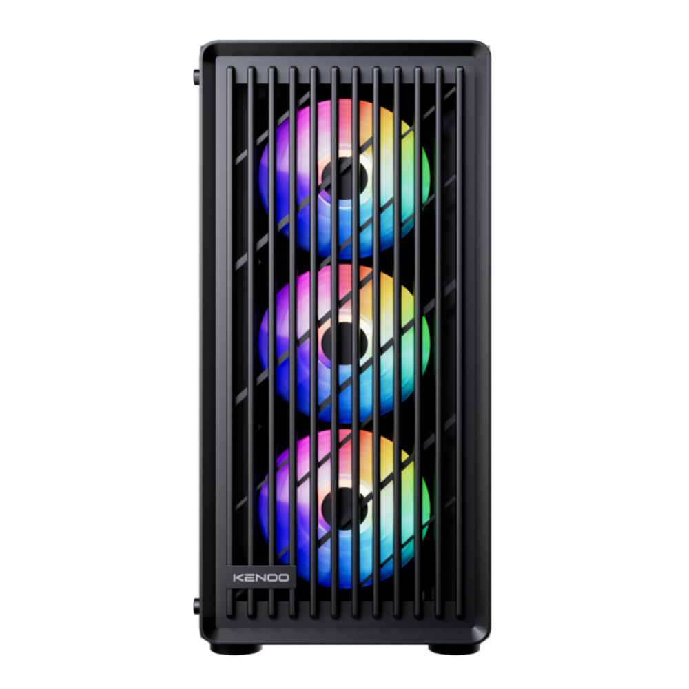 Vỏ máy tính KENOO ESPORT AF301 - 3F - Mầu Đen (Mid Tower/ ATX)