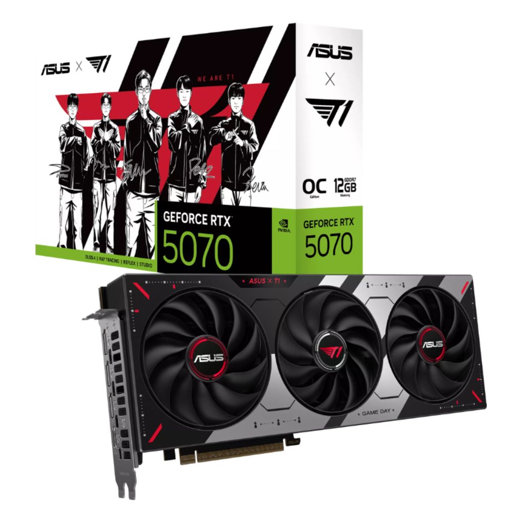 Cạc màn hình Asus T1 GeForce RTX 5070 12GB GDDR7 OC Edition (GDDR7/ 192 bit)