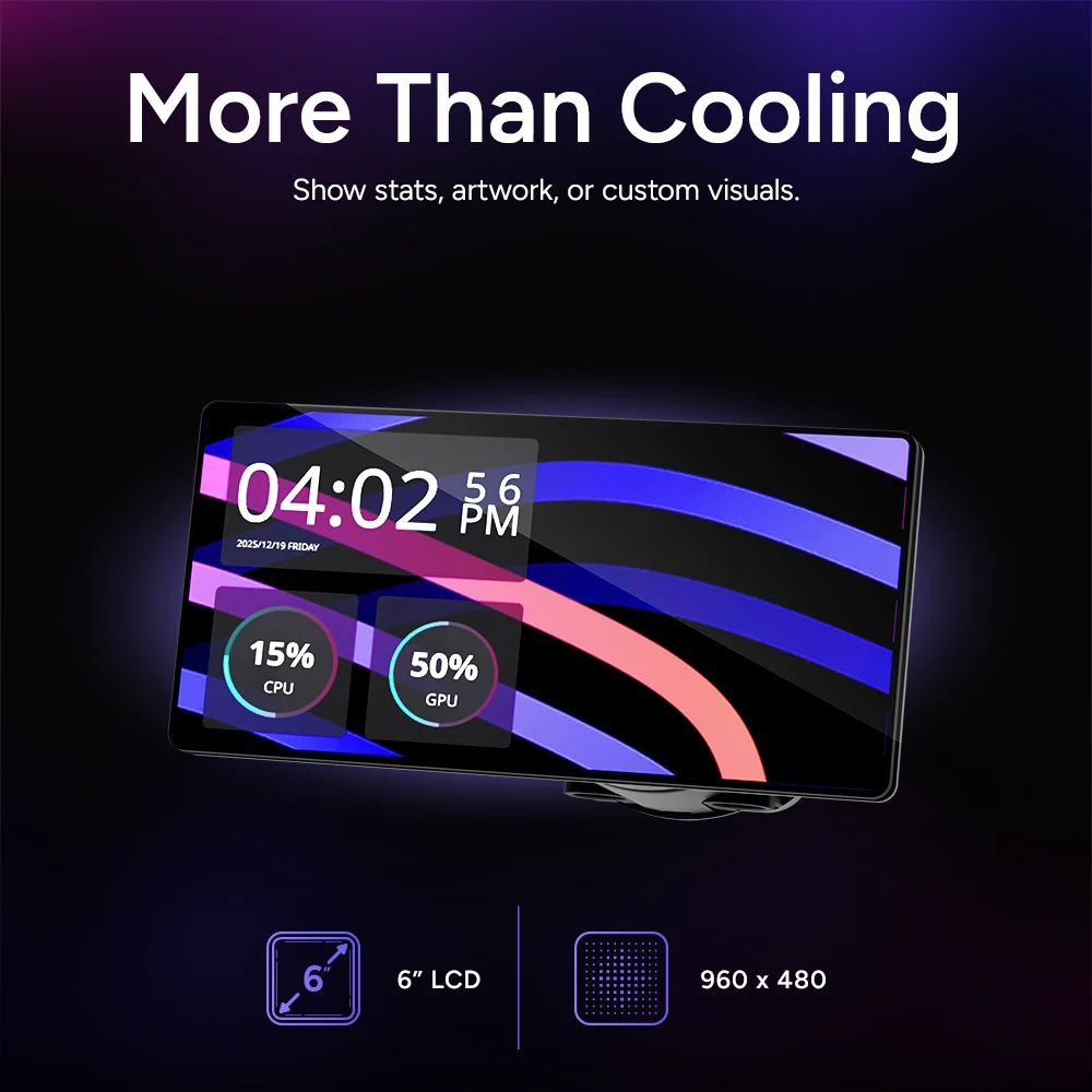 Tản nhiệt nước AIO Cooler Master MasterLiquid Core LCD 360 6-inch Black ARGB