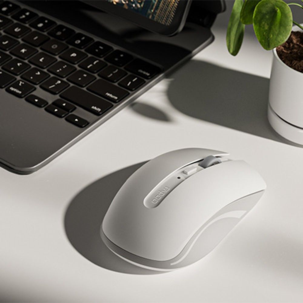 Bộ bàn phím chuột không dây Rapoo 9350S Màu trắng (Bluetooth/Wireless/ Pin sạc)