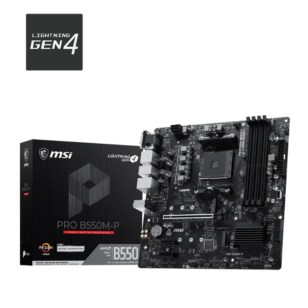 Mainboard MSI PRO B550M-P (AMD B550/ Socket AM4/ M-ATX/ 4 khe ram)