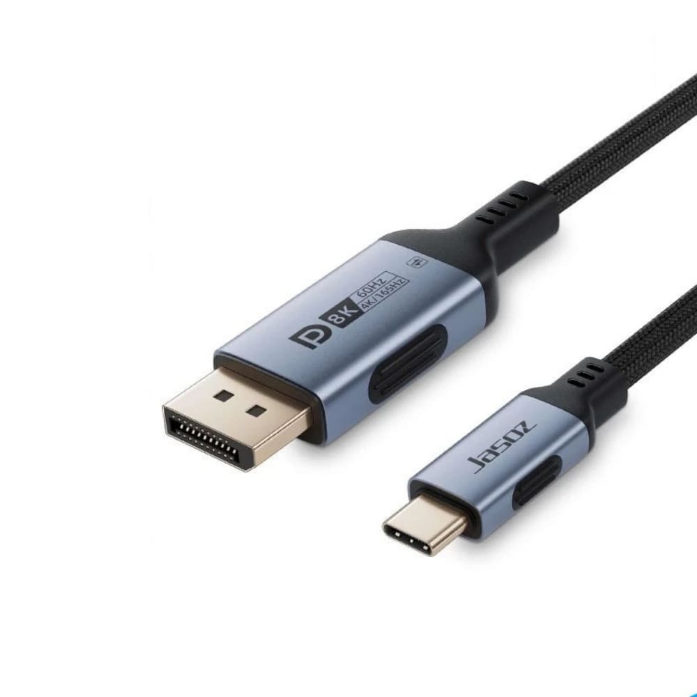 Cáp chuyển Jasoz T-A397 USB Type C sang Displayport 2M hỗ trợ 8K/60Hz (hỗ trợ 2 chiều)