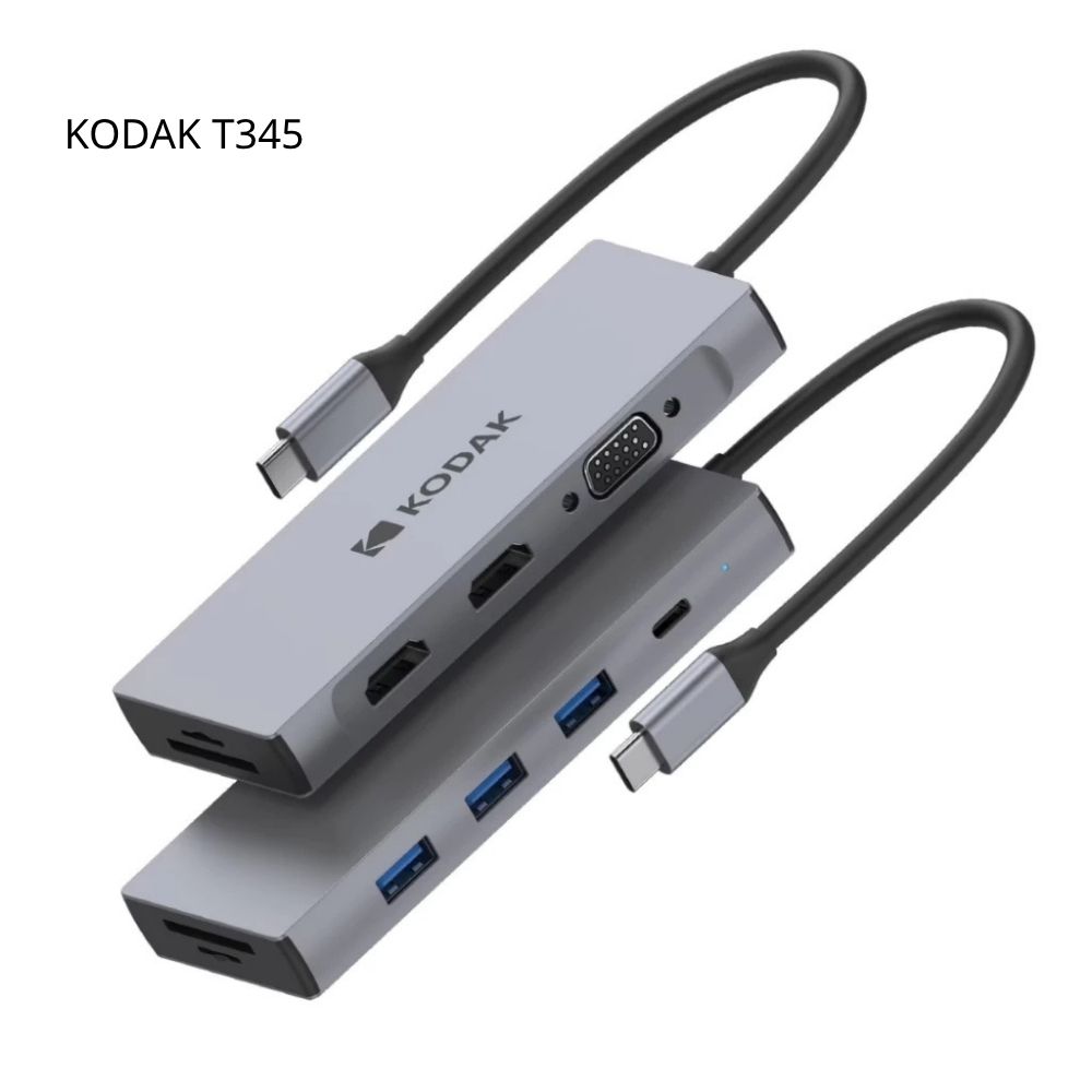 HUB 9 in 1 KODAK USB-C Hub (9-IN-1&P hỗ trợ sạc PD) T345