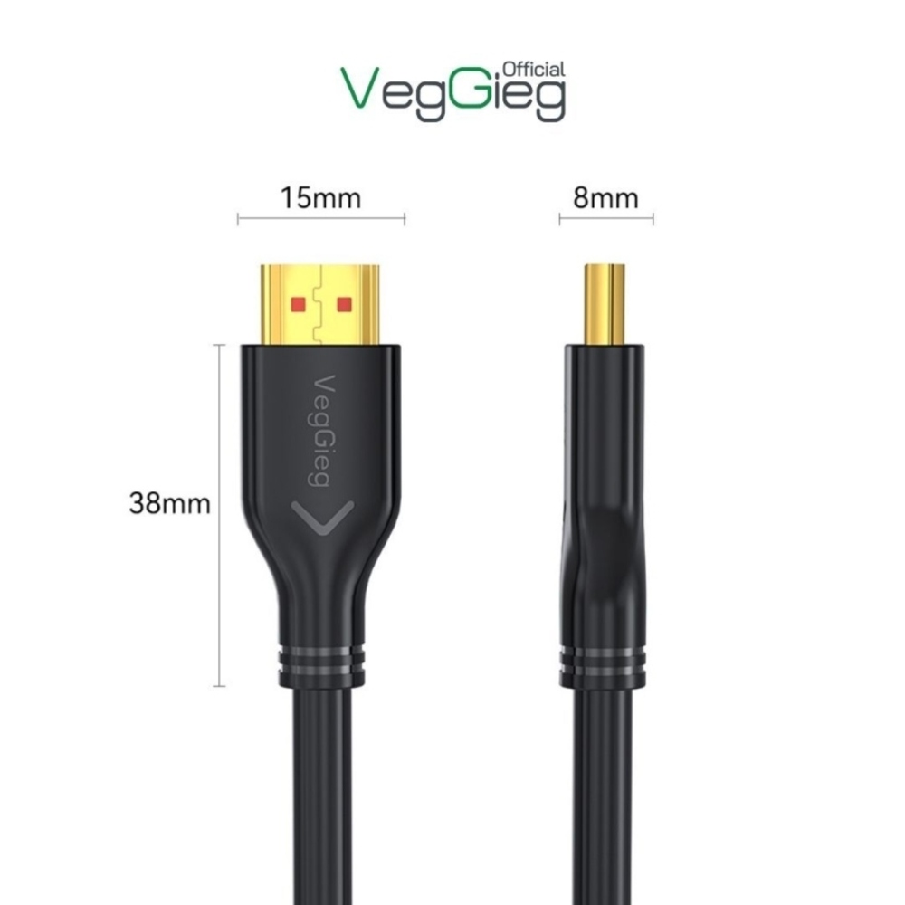 Cáp HDMI VegGieg VH108 3M chuẩn HDMI 2.0 hỗ trợ 4K/60Hz Full HD